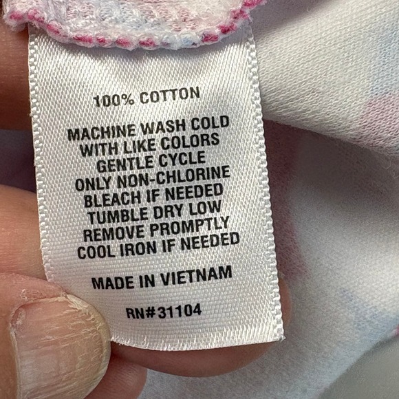 Kim Rogers Womens Petite Medium PM Pink Floral V-Neck 100% Cotton T-Shirt Top - Picture 6 of 7